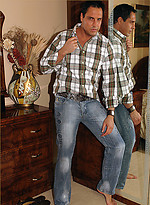 Marcello wanks onto a mirror and his feet by With Marcello With Marcello