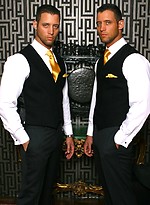 A pair of worthy boners stuck in one gay throat by Men at Play