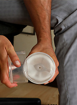 Marcello takes off his shoes and then wanks his cock into a fleshlight by With Marcello With Marcello