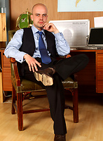 Horny stud plays with his hard cock before a job interview by With Marcello