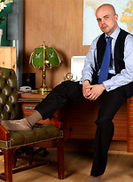 Horny stud plays with his hard cock before a job interview by With Marcello