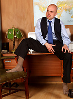 Horny stud plays with his hard cock before a job interview by With Marcello