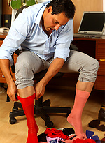 Marcello just loves to wear his sexy socks and play with his dick by With Marcello With Marcello