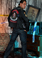 Marcello the hunk wearing tight leather and masturbating by With Marcello With Marcello