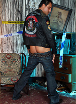 Marcello the hunk wearing tight leather and masturbating by With Marcello With Marcello