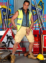 Marcello dressed as a sexy work man and playing with his dick by With Marcello With Marcello