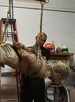 A studly blond straight dude gets tied up and used by a horny gay crowd. by Bound in Public