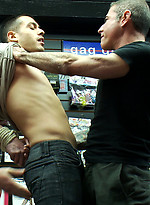 Latin stud gets double penetrated at Folsom Gulch porn store. by Bound in Public