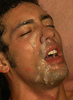 Hot stud gets fucked and cum on his face at a public bar. by Bound in Public