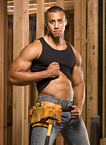 Ebony muscle stud Tyler Johnson naked by Hot House Backroom With Tyler Johnson