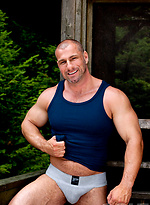 Mature bodybuilder posing naked by Colt Studio