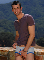 Brunette hottie Jake Steel naked outdoors by Nextdoor Male With Jake Steel