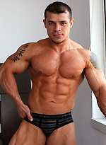 Clayton Cobb poing naked by Muscle Hunks
