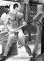 Hot muscle men Mike Morris posing naked by Colt Studio