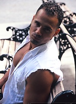 Victor Lucca poses outdoors and in a bed by Mark Wolff
