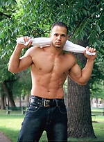 Victor Lucca poses outdoors and in a bed by Mark Wolff