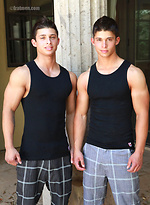 Hot muscle jock working out and jerking off by Frat Men