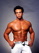 Young sexy fitness model Zack Lauren poses by Mark Wolff