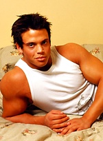Young sexy fitness model Zack Lauren poses by Mark Wolff
