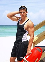 Sexy Zack Johnathan shows off his body on the beach by Mark Wolff