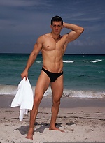 Sexy Zack Johnathan shows off his body on the beach by Mark Wolff