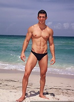 Sexy Zack Johnathan shows off his body on the beach by Mark Wolff