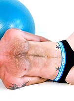 Hairy hunk Morgan Black by Bound Jocks With Morgan Black