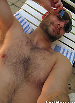 Straight guy shows off dick by the pool! by Out Him