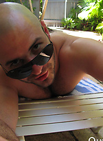 Straight guy shows off dick by the pool! by Out Him