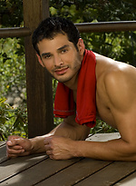 Hot muscle hunk shows his cock outdoors by Colt Studio