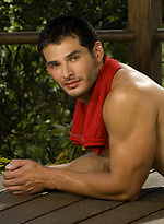 Hot muscle hunk shows his cock outdoors by Colt Studio