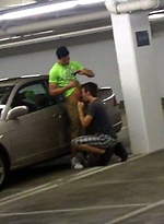 Parking garage anal fuck by Gay Violations