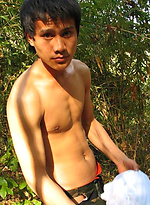 Handsome Thai guy gets naked in the wild by BoyKakke