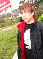 Cute Japanese guy gets naked on the beach by Japan Boyz