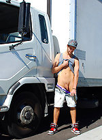 Cute boy Aden posing outdoors by Bentley Race
