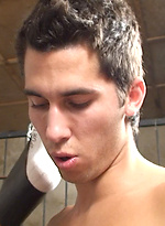 Kidnapped gayboy  David is tied to the heavy-duty sling by Gangster Fuck