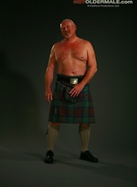 Bald daddy Stweart Scot jerking off dick by Hot Older Male