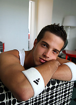 Super cute student Aiden Bailey strips and jacks off for Ben in his hotel room by Bentley Race