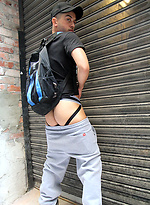 Stripping Naked in the City with French Stud Mickael David by Bentley Race