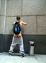 Stripping Naked in the City with French Stud Mickael David by Bentley Race
