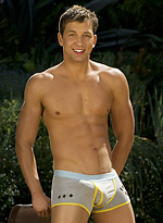 Jonathan Lowe posing naked outdoors by Colt Studio