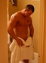 Tony Cage takes a shower by Dominic Ford