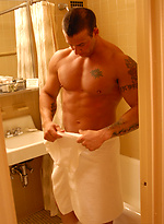 Tony Cage takes a shower by Dominic Ford