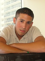 Juan stokes his uncut latin cock by Miami Boyz