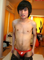 Sexy japanese twink in sexy underwear stripping and stroking by Japan Boyz