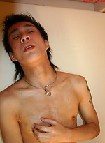 Japanese boy with big cock stroking it by Japan Boyz