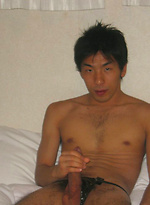 Hot Japanese boy tugs off his cock for you by Japan Boyz