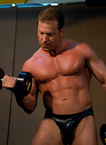 Derek Pain gets tied up and beaten at the Steamworks Chicago. by Bound Gods