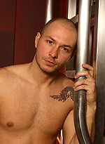 Buk posing by the ladder by UKNakedmen