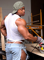 Otto Mann delivers a tasty tableau of white collar muscleplay by Muscle Hunks